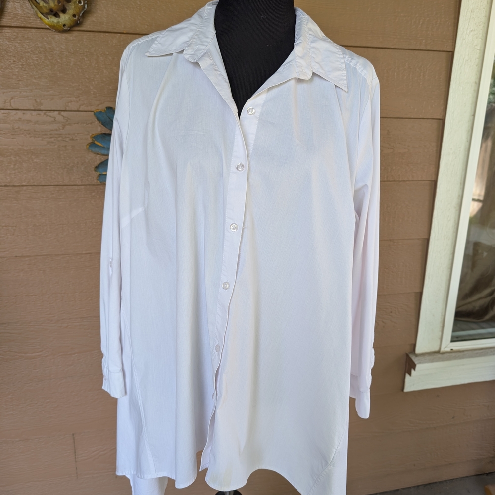 Zac & Rachel White Casual Button Down Shirt